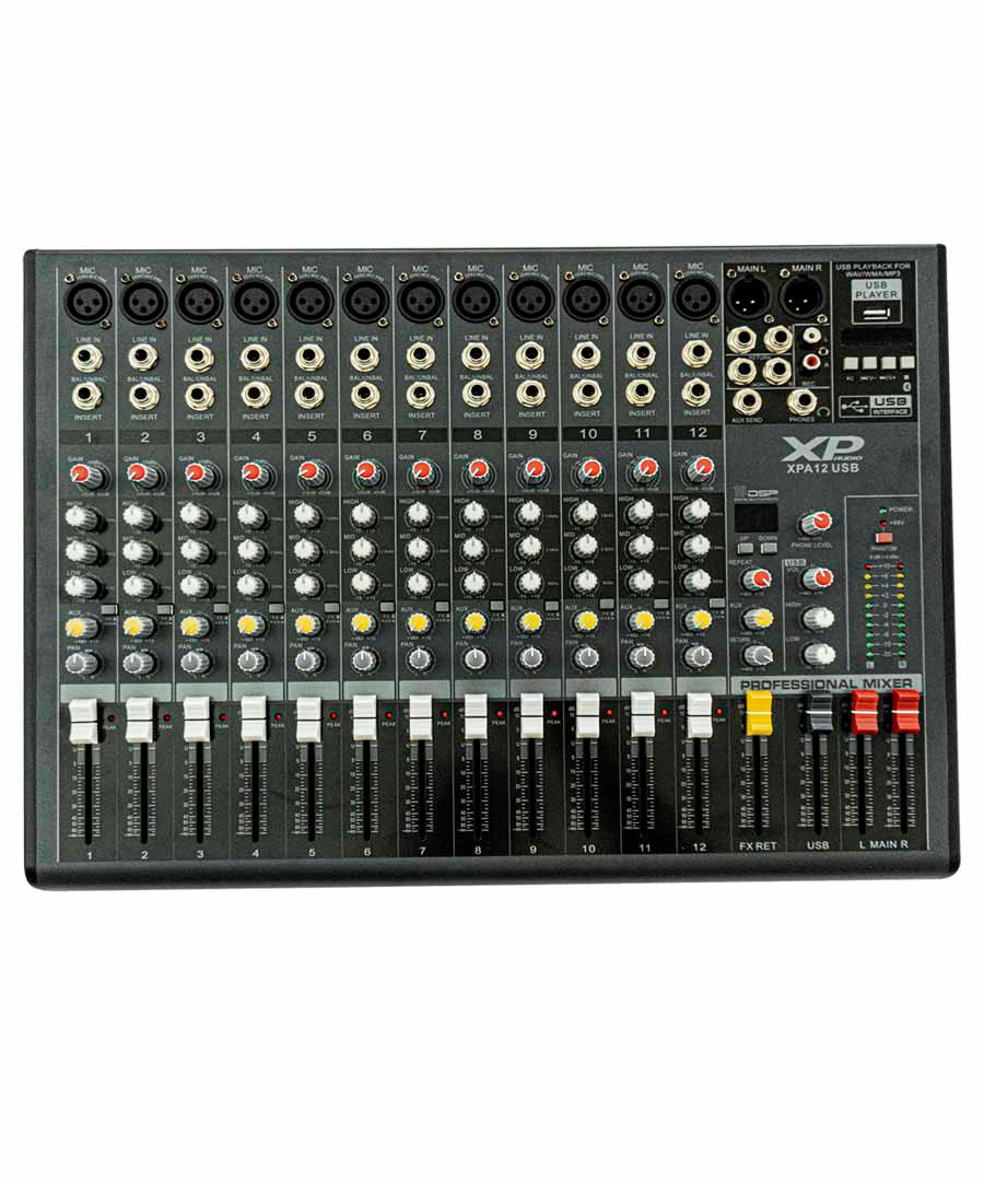 CONSOLA XP AUDIO PASIVA 12 CANALES XPA12 USB