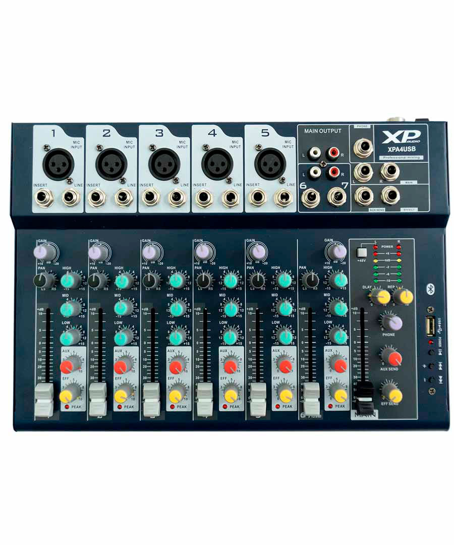 CONSOLA XP AUDIO PASIVA 05 CANALES XPA4 USB