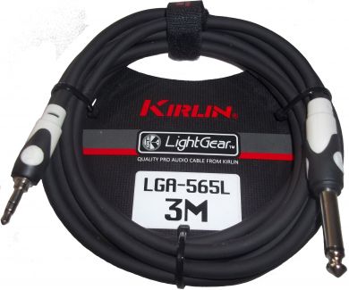 CABLE PLUG 1/4 A PLUG 3.5MM STEREO KIRLIN LGA-565L-3M