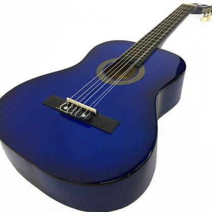 GUITARRA CLASICA VALENCIANA AZUL / NEGRO CON FUNDA GV-AC851LBR