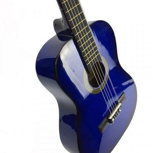 GUITARRA CLASICA VALENCIANA AZUL / NEGRO CON FUNDA GV-AC851LBR