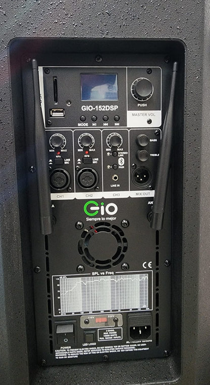 BOCINA PROFESIONAL AMPLIFICADA  GIO-152DSP