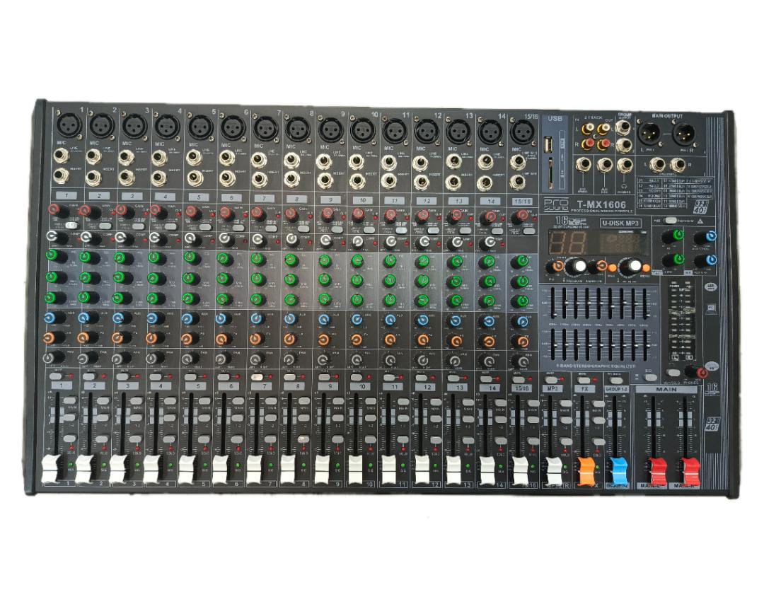 CONSOLA PRO-SOUND PASIVA 16 CANALES T-MX1606