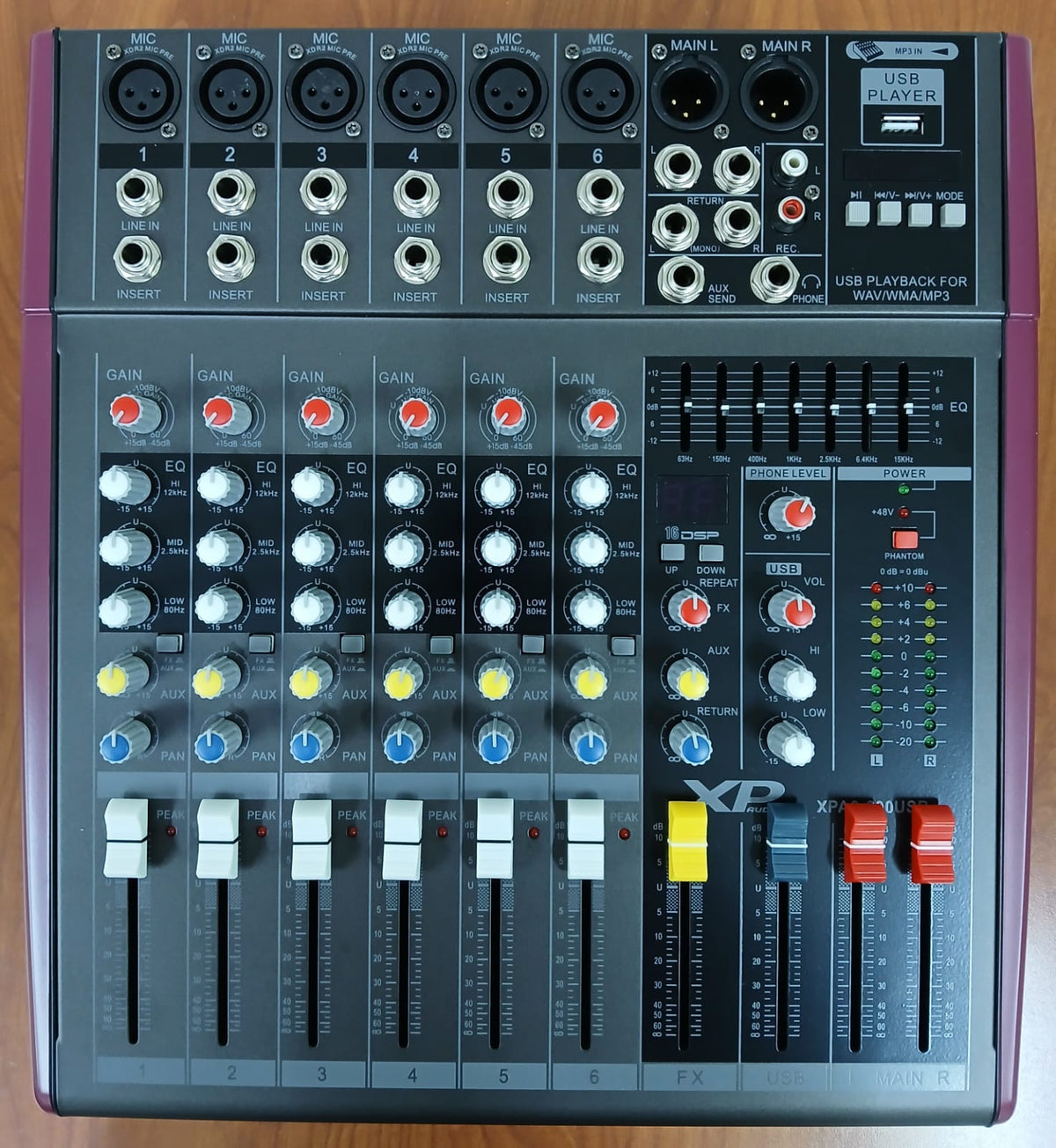CONSOLA XP AUDIO ACTIVA 06 CANALES XPA6-600USB – Musicasa
