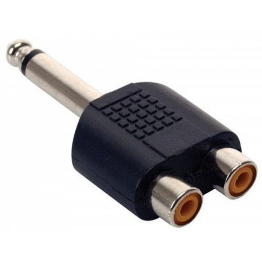 PLUG 1/4 MONO A 2 JACK RCA P-247