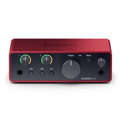 SCARLETT SOLO [G4] INTERFAZ DE AUDIO USB C, 2-in/2-out, 24-bit/192kHz. FOCUSRITE