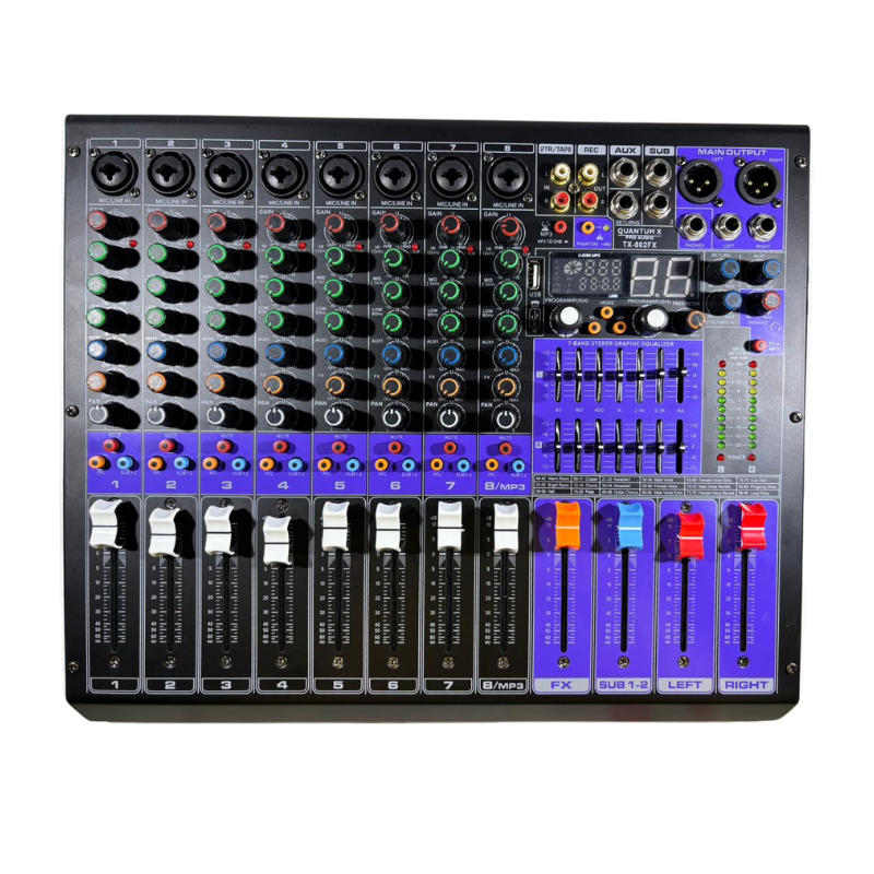 CONSOLA QUANTUM X PASIVA DE 8 CANALES TX-802FX