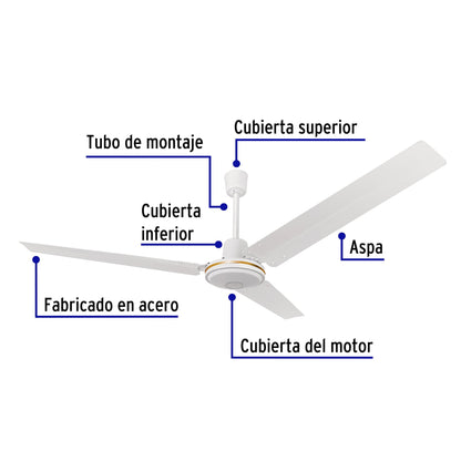 VENTILADOR DE TECHO INDUSTRIAL VOLTECK 46560