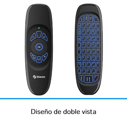 CONTROL REMOTO,  AIR MOUSE Y TECLADO BAT. REC. STEREN RM-355