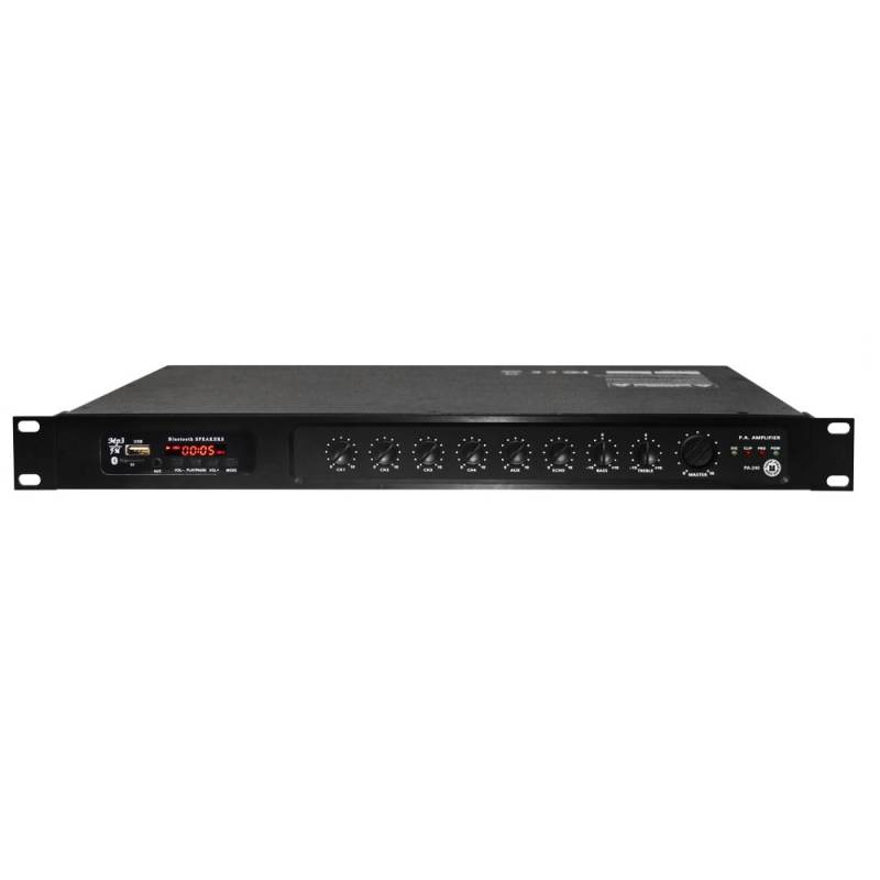 AMPLIFICADOR TOPP PRO PAX240 240W 70/100V BT/USB/SD/FM
