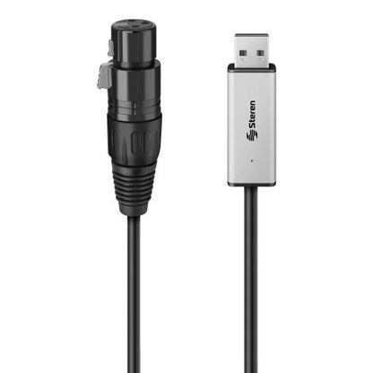 CABLE USB A XLR DMX PARA CONTROL DE ILUMINACION STEREN USB-DMX