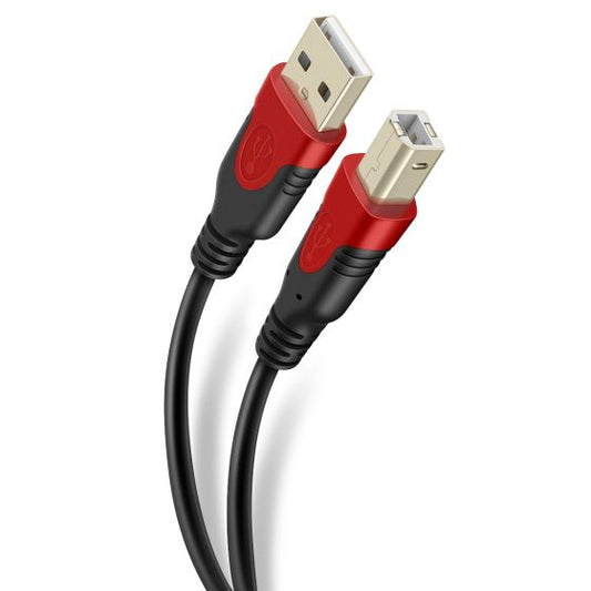 CABLE  USB A USB B STEREN PARA IMPRESORA 1.8M CONECTORES DORADOS USB-490