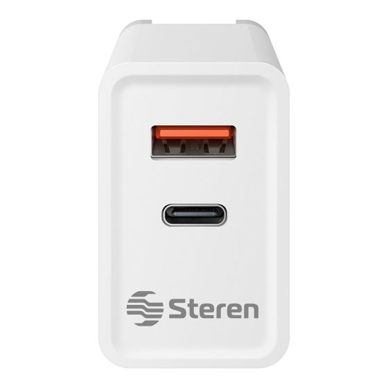 CARGADOR STEREN USB A Y C CON PD Y QC ELI-760