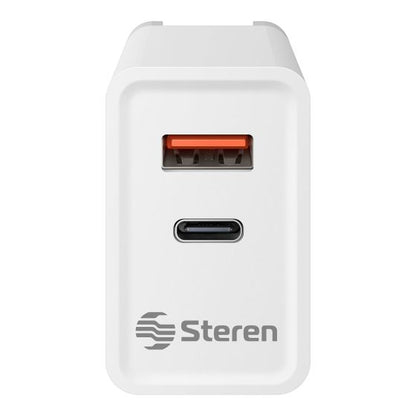 CARGADOR STEREN USB A Y C CON PD Y QC ELI-760