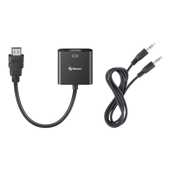 CONVERTIDOR STEREN AUDIO 7 VIDEO HDMI A VGA P/PC 208-151