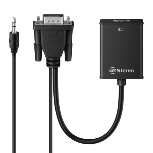 CONVERTIDOR STEREN VGA Y PLUG 3.MM A HDMI 208-158