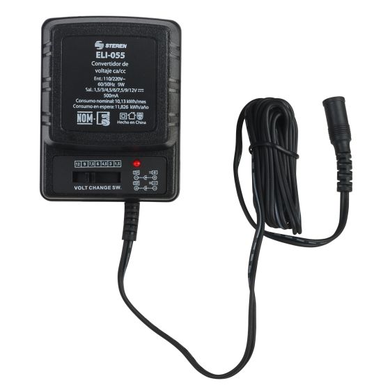 TRANSFORMADOR DE 1.5 A 12V 500MA STEREN ELI-055