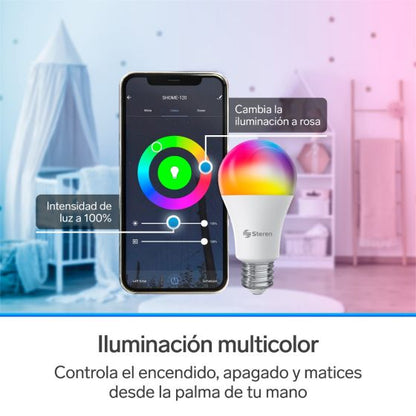 BOMBILLA STEREN LED WI-FI 10W SHOME-120/3 UNIDAD