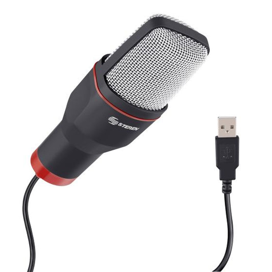 Micrófono USB de condensador para PC Steren MIC-550