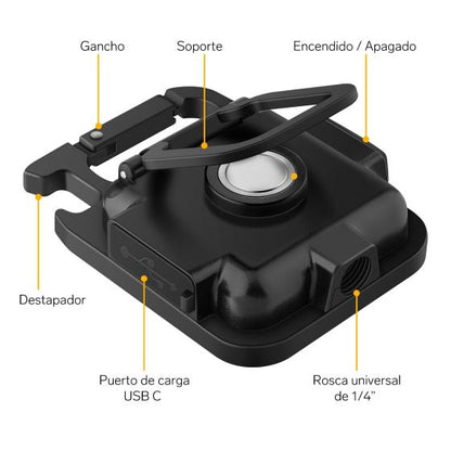 Mini linterna LED tipo llavero con batería recargable Steren LAM-180