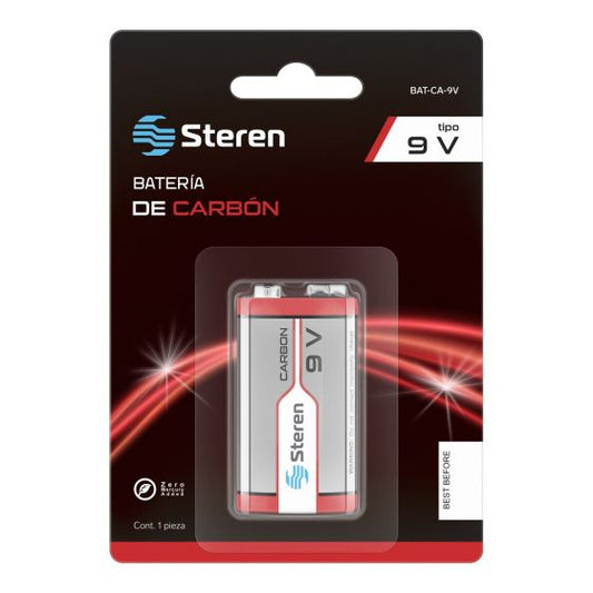 BATERIA 9V STEREN CARBON BAT-CA-9V