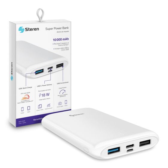 BATERIA STEREN POWER BANK 10000 AMP MOV-1000