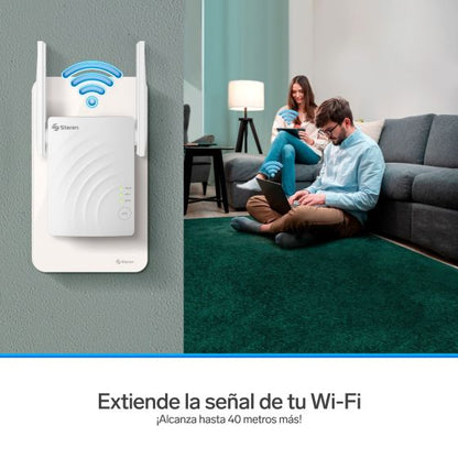 REPETIDOR STEREN DE WIFI DOBLE BANDA 40 MTS. COM-8300