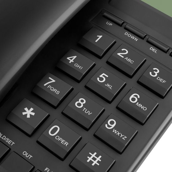 Teléfono con pantalla y teclado grande Steren TEL-225