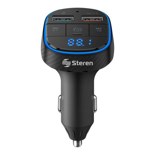 TRANSMISOR FM-BT MANOS LIBRES CON CARGA RAPIDA STEREN FMT-872